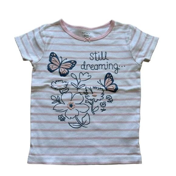 Carter’s Short Sleeves Cotton Snug Fit Girl Pajama Tops Bundle SZ 5T #2087 - Picture 3 of 9